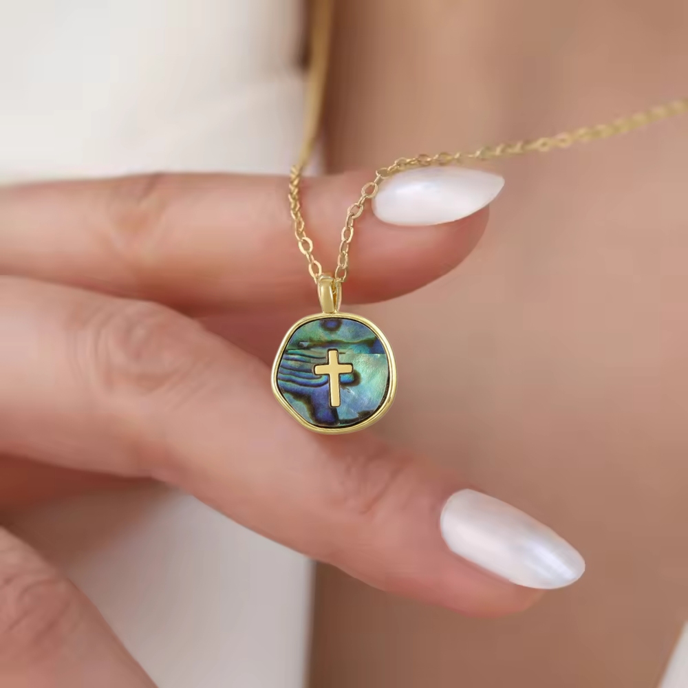 Aurora Light Cross Necklace – Oriana Grace
