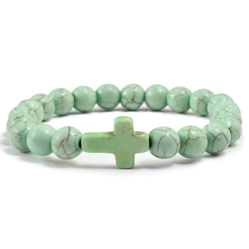 Cross Stone Bracelet
