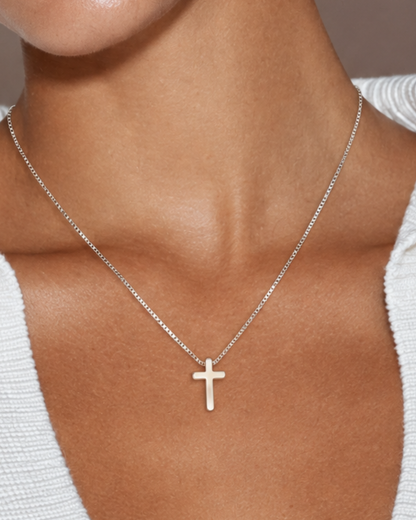 Mini Cross Necklace, Dainty & Waterproof – view 6