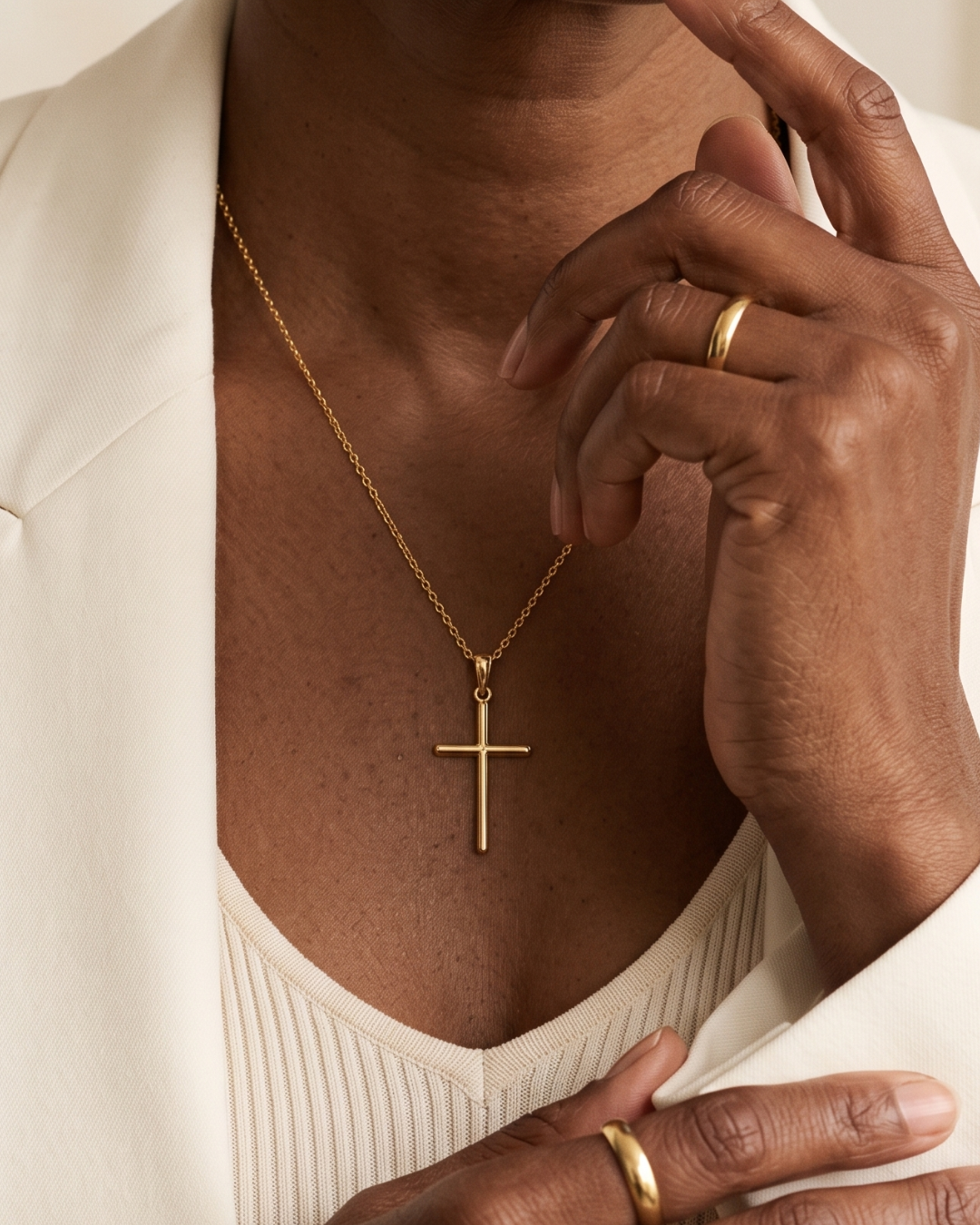 Elora Classic Cross Necklace, Christian Necklace – view 7