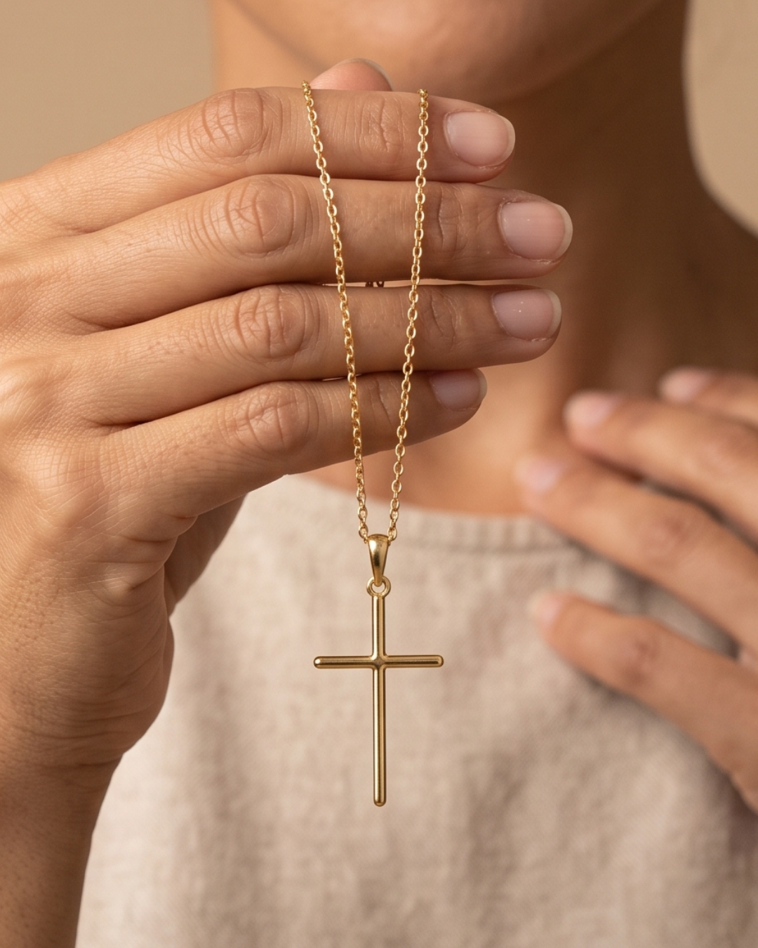 Elora Classic Cross Necklace, Christian Necklace – view 5
