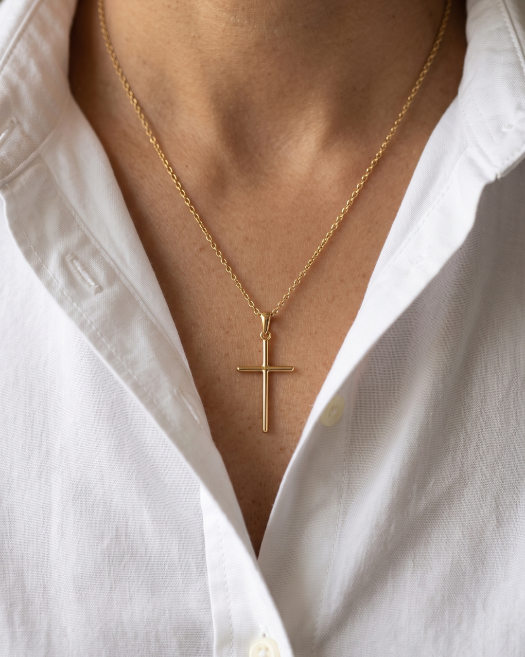 Elora Classic Cross Necklace, Christian Necklace – view 4