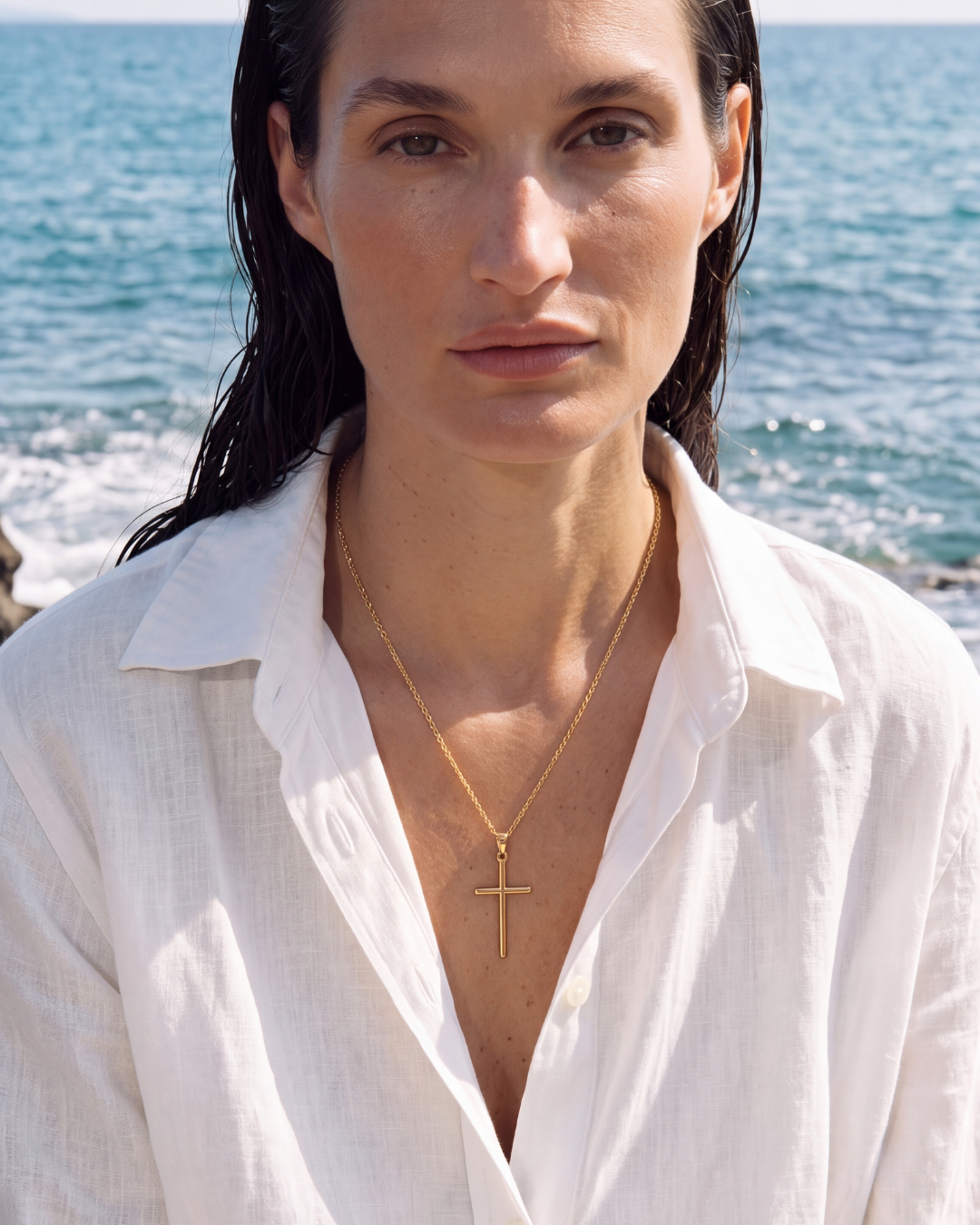 Elora Classic Cross Necklace, Christian Necklace – view 9