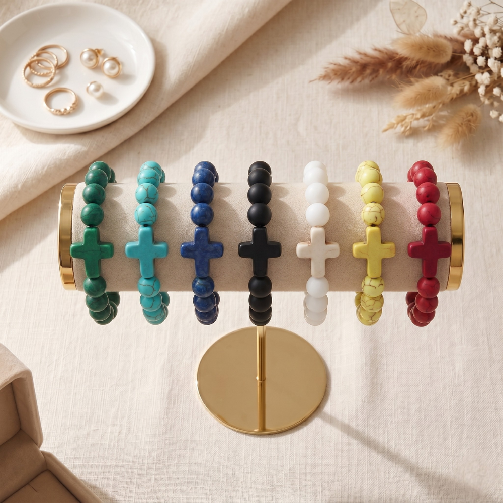 Cross Stone Bracelet