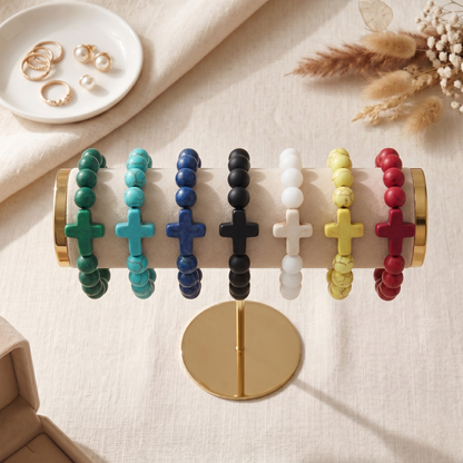 Cross Stone Bracelet