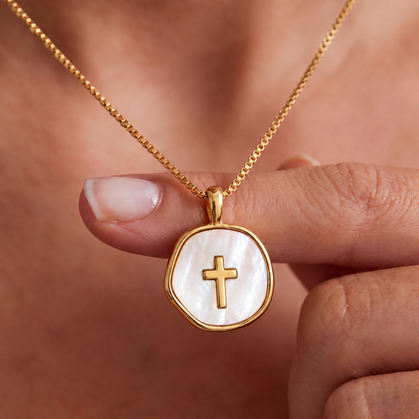 Seraphine Seashell Cross Necklace