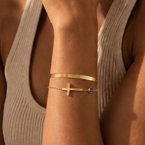 Stacking Flat Herringbone Bracelet