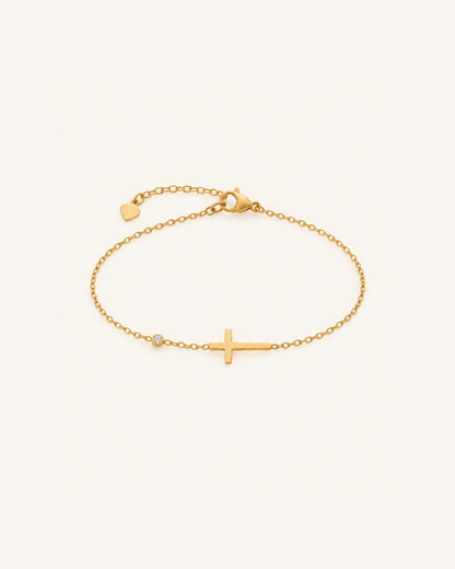 Healing Cross Gemstone Bracelet, Birthstone Colors – view 2
