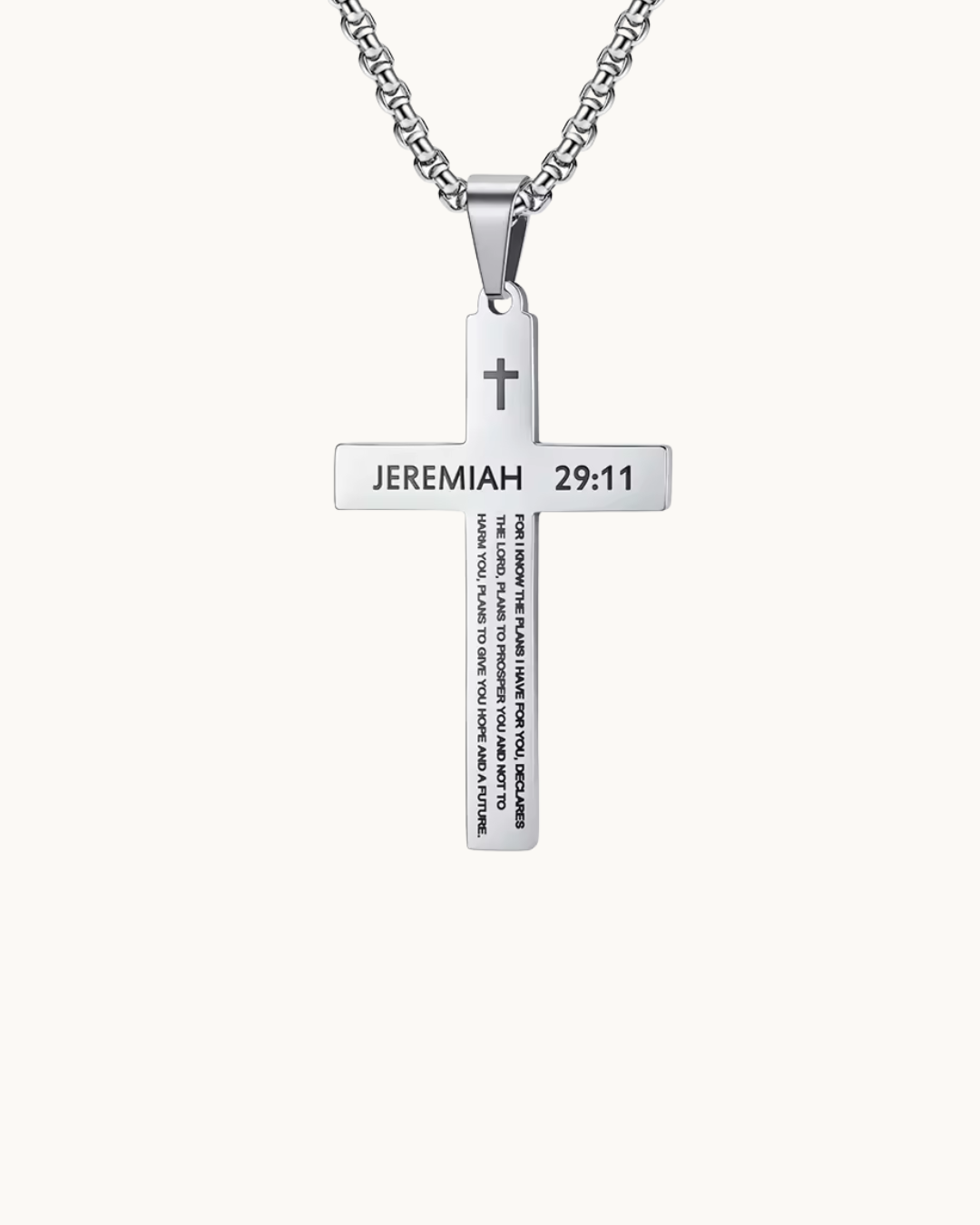 Jeremiah 29:11 Cross Necklace – Bible Verse