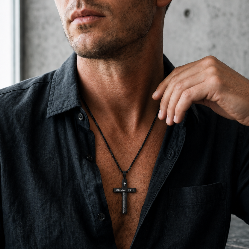 Jeremiah 29:11 Cross Necklace