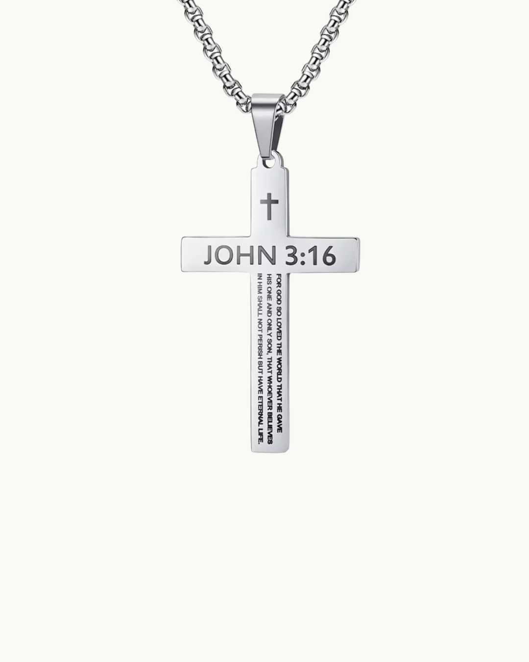 John 3:16 Cross Necklace – Bible Verse