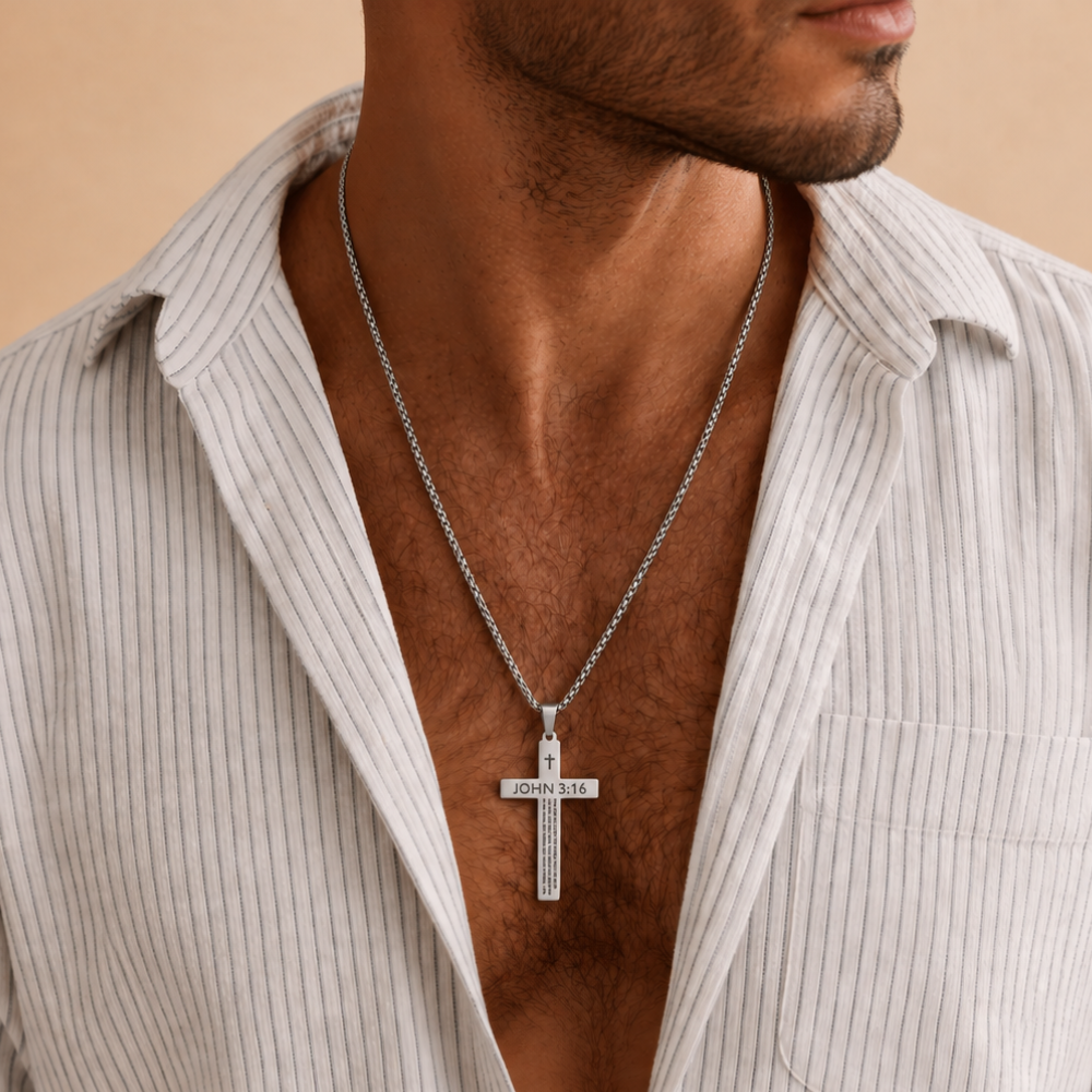 John 3:16 Cross Necklace