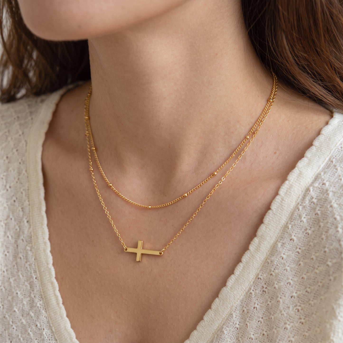 Elora Double Chain Cross