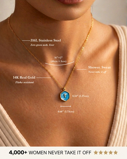 Living Water Necklace In Silver, John 4:14 – view 3