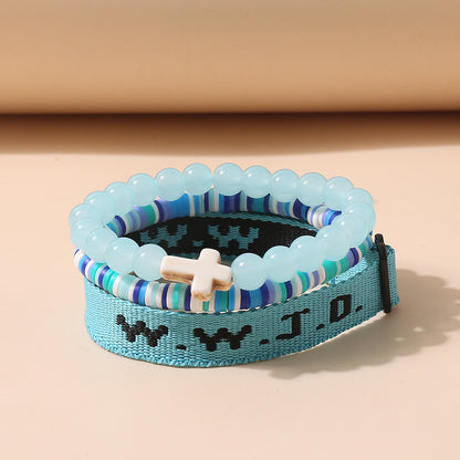 WWJD Collection of 3 Bracelet Stack