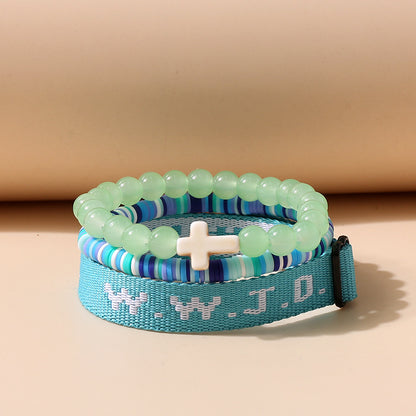 WWJD Collection of 3 Bracelet Stack