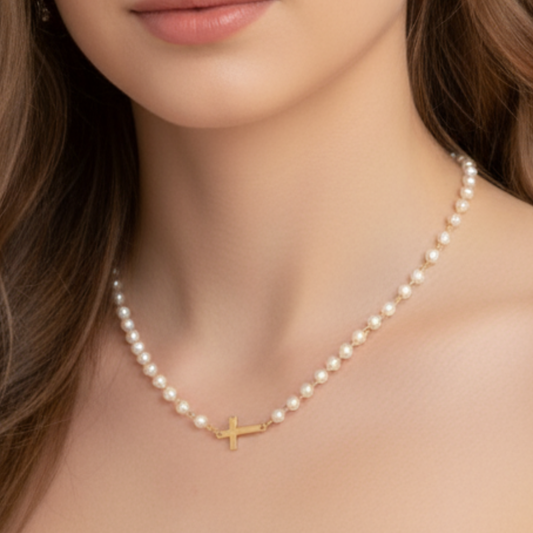 Elora 14k Gold Pearl Necklace
