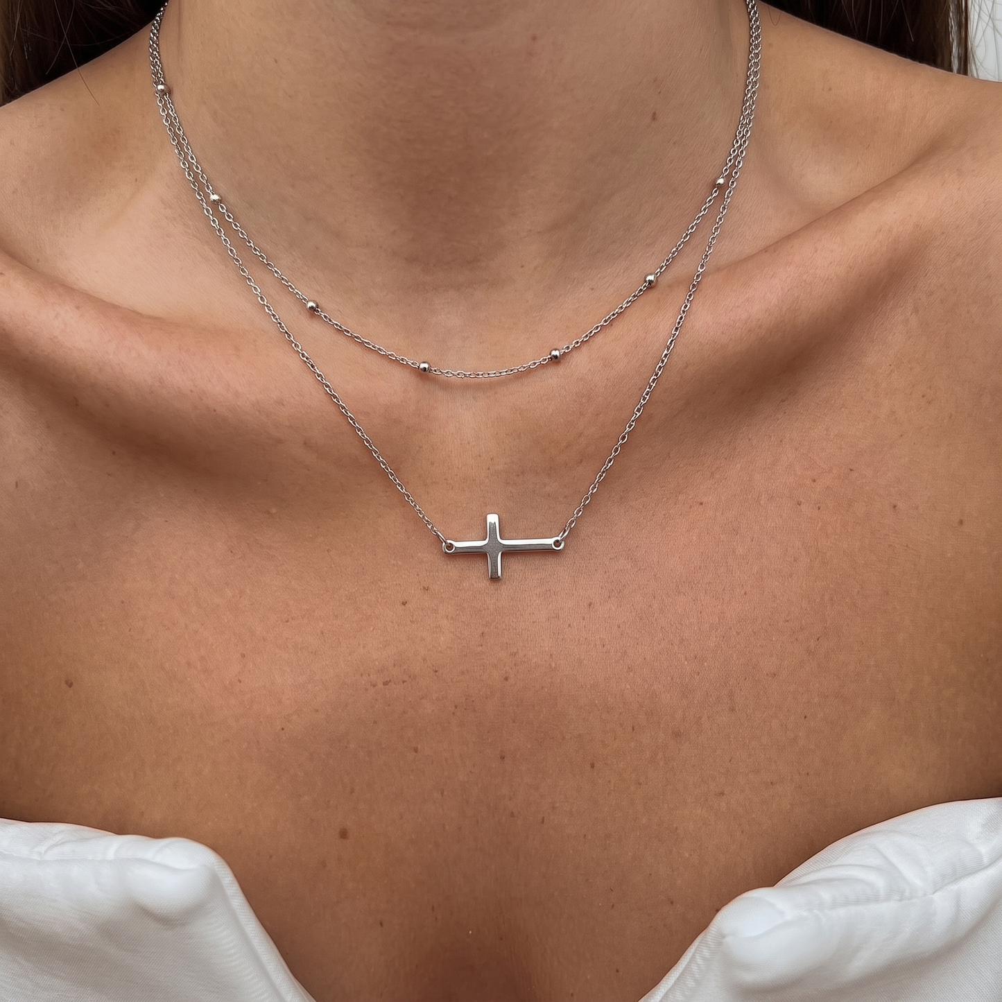 Elora Double Chain Cross