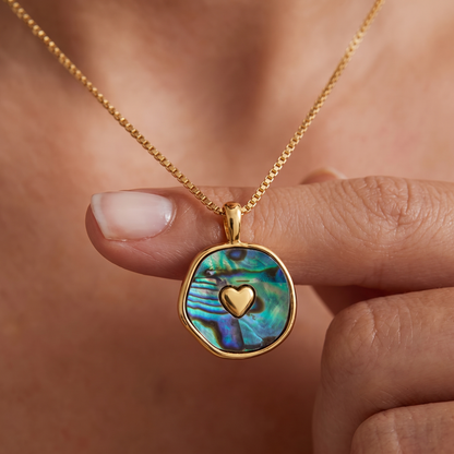 Aurora Light Cross Necklace in Aurora Heart (Copper Metal), 18k Gold Plated