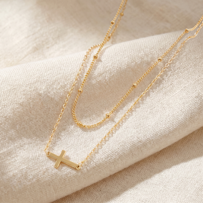 Elora Double Chain Cross