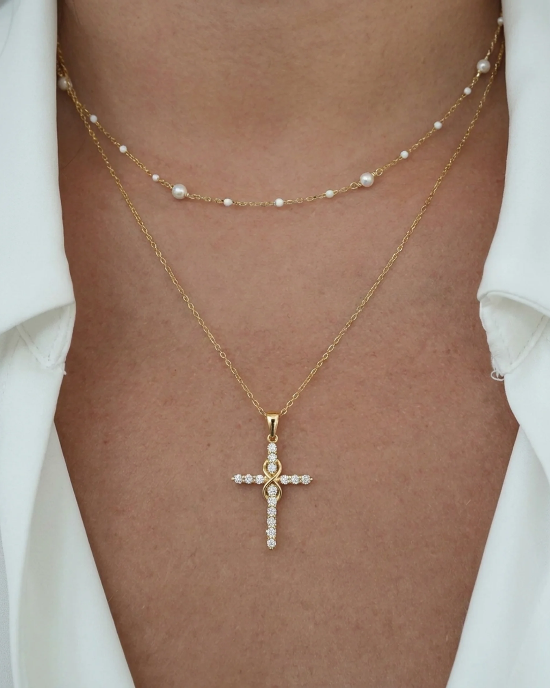 Elora Infinity Cross Necklace