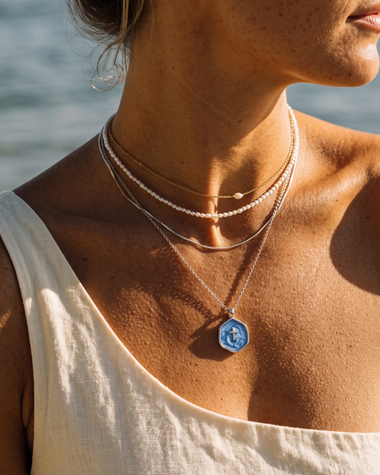 Living Water Necklace In Silver, John 4:14 – view 2