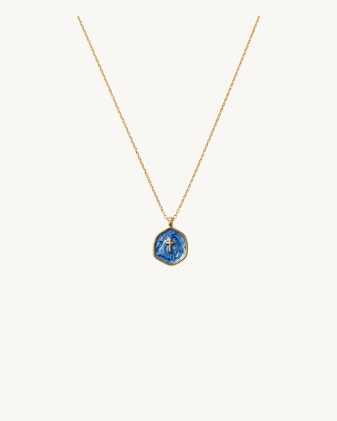 Living Water Necklace in Midnight Blue, 14k Gold-plated