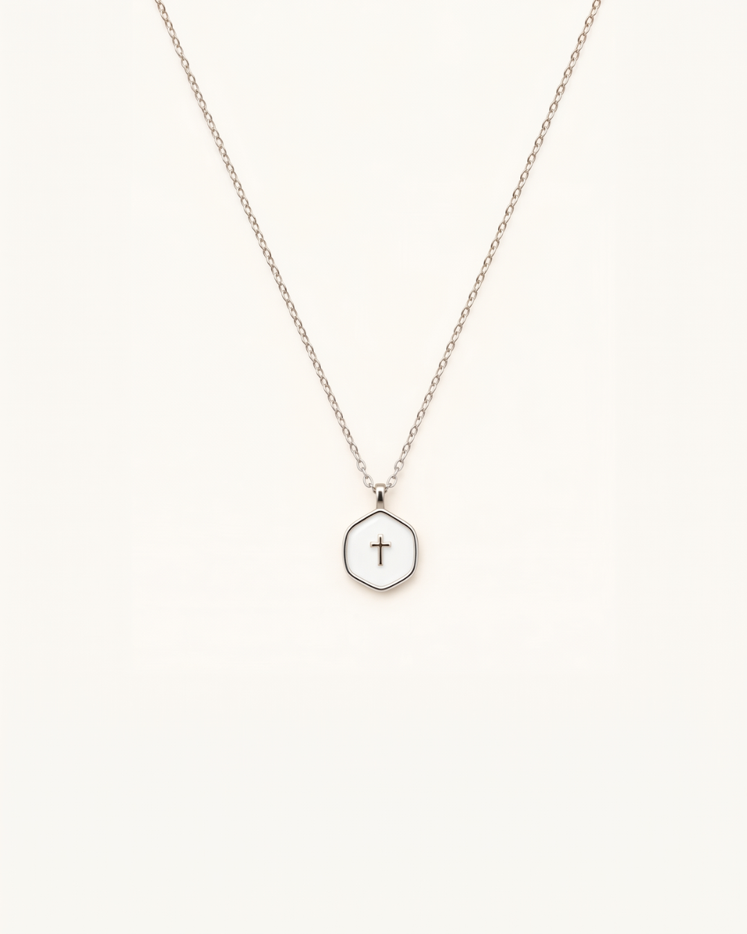 Living Water Necklace in Pure White, Silver