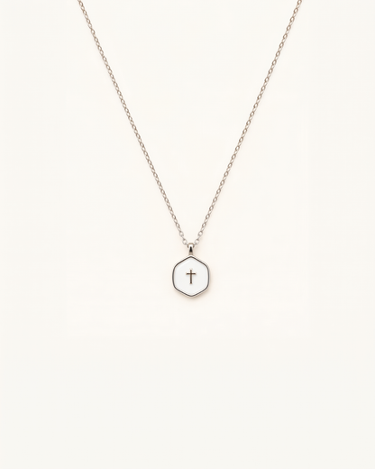 Living Water Necklace in Pure White, Silver