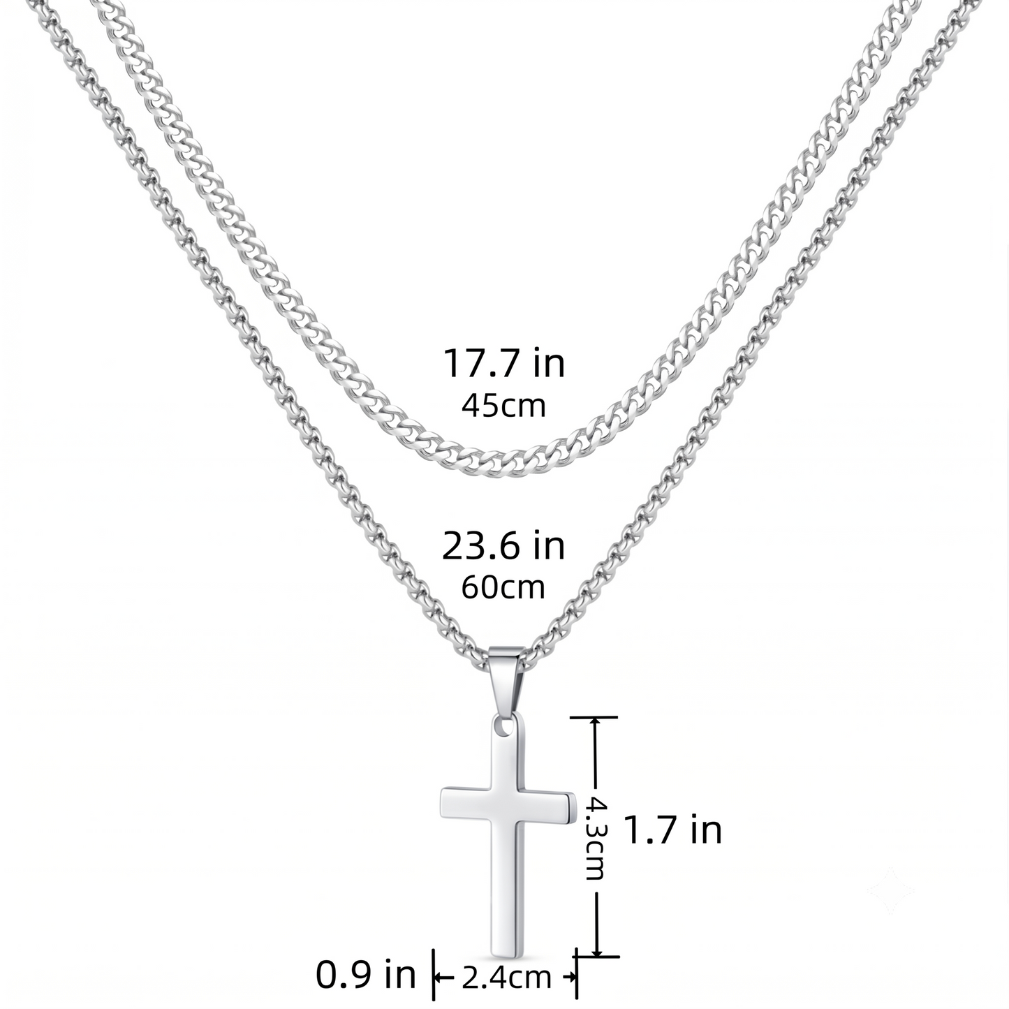 Titanium Cross Necklace